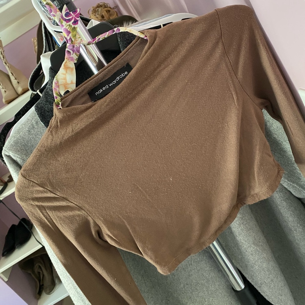 Brown crop top